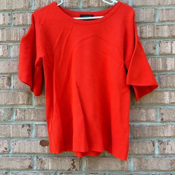 Ann Taylor Women’s Orange Top - Picture 1 of 5
